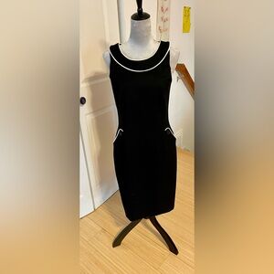 Black wool LBD with 60s flair